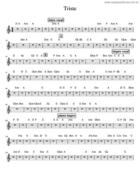 Partitura da música Triste Funkcijos  1