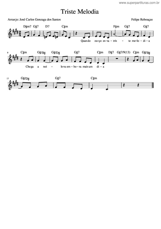 Partitura da música Triste Melodia v.10