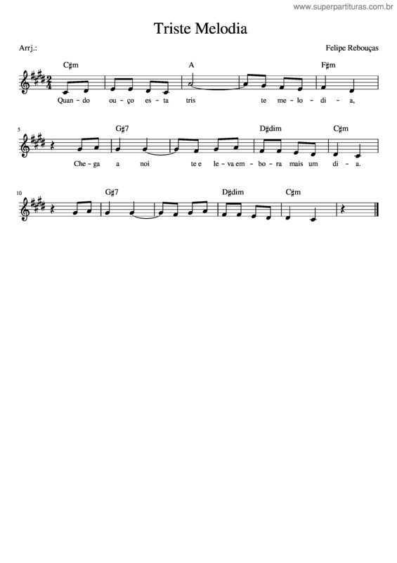 Partitura da música Triste Melodia v.7