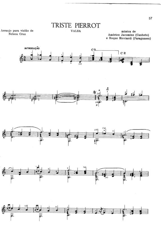 Partitura da música Triste Pierrot v.2