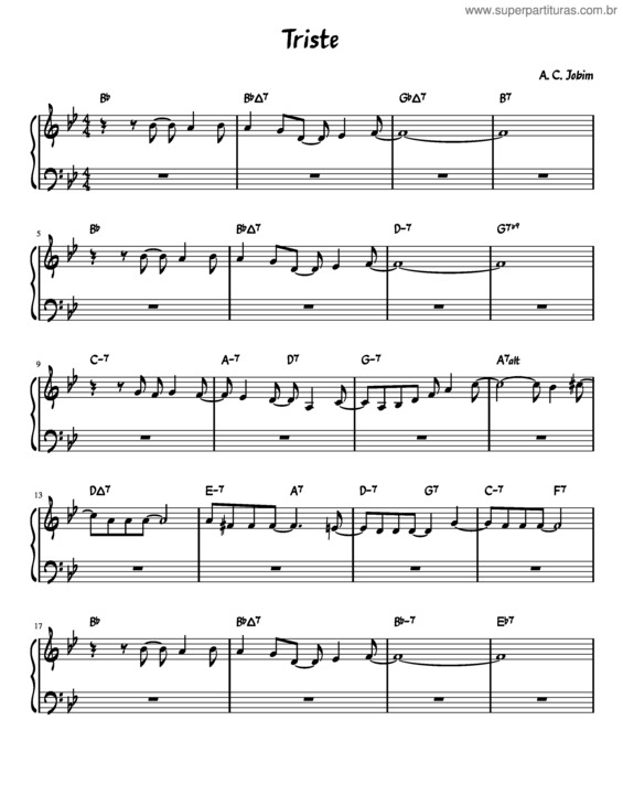 Partitura da música Triste v.17