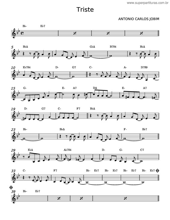 Partitura da música Triste v.32