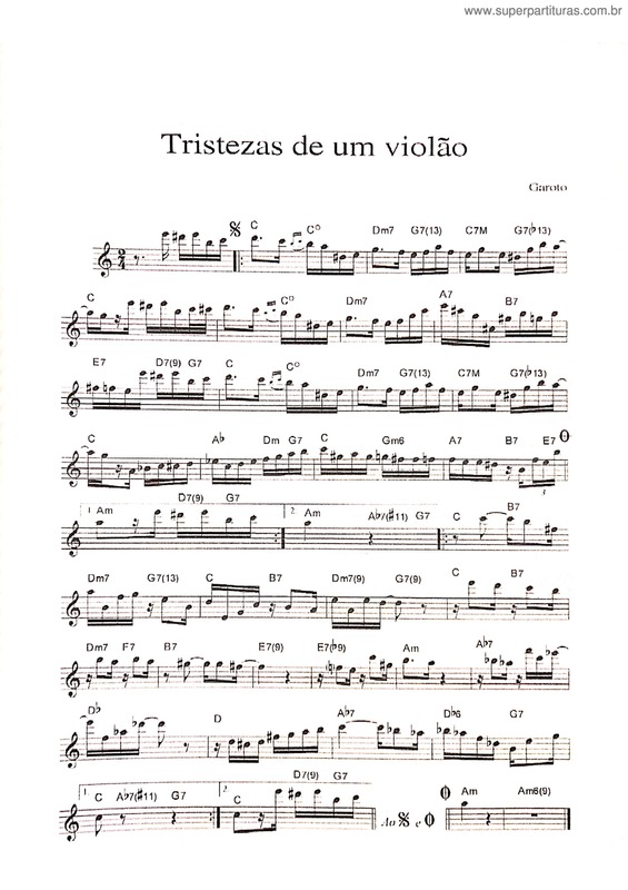 Partitura da música Tristezas De Um Violão v.6