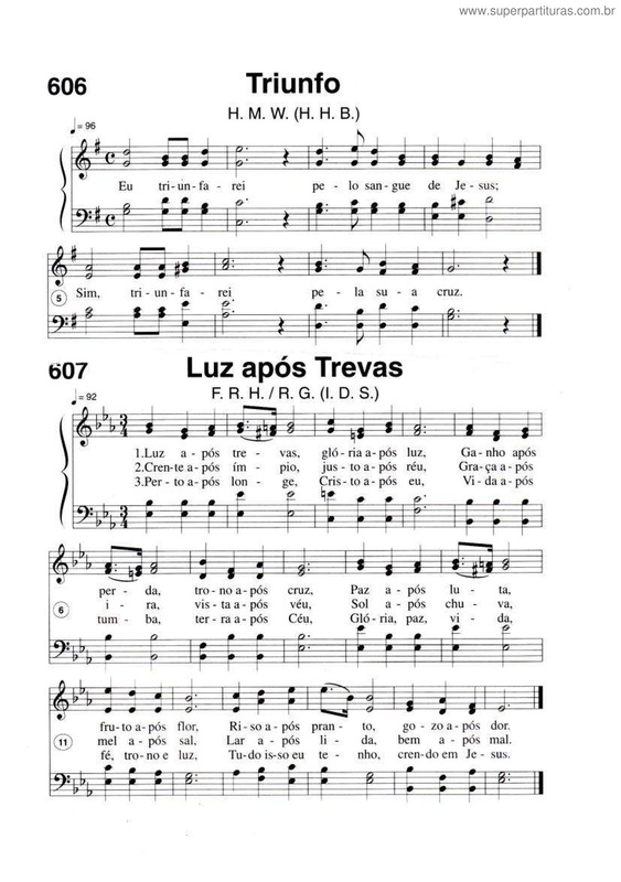 Partitura da música Triunfo v.3