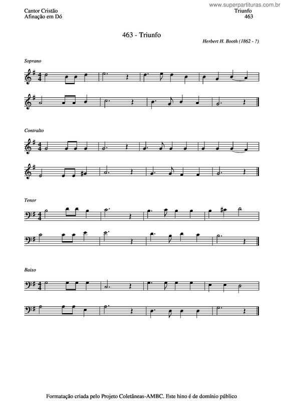 Partitura da música Triunfo v.4