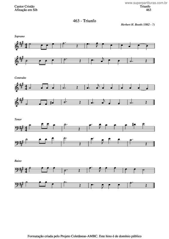 Partitura da música Triunfo v.6
