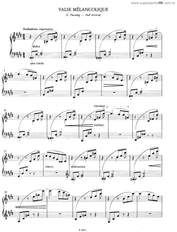 Partitura da música Trois Caprice-Valses