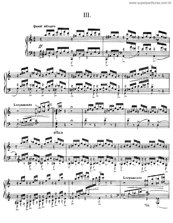 Partitura da música Trois Chorals v.2