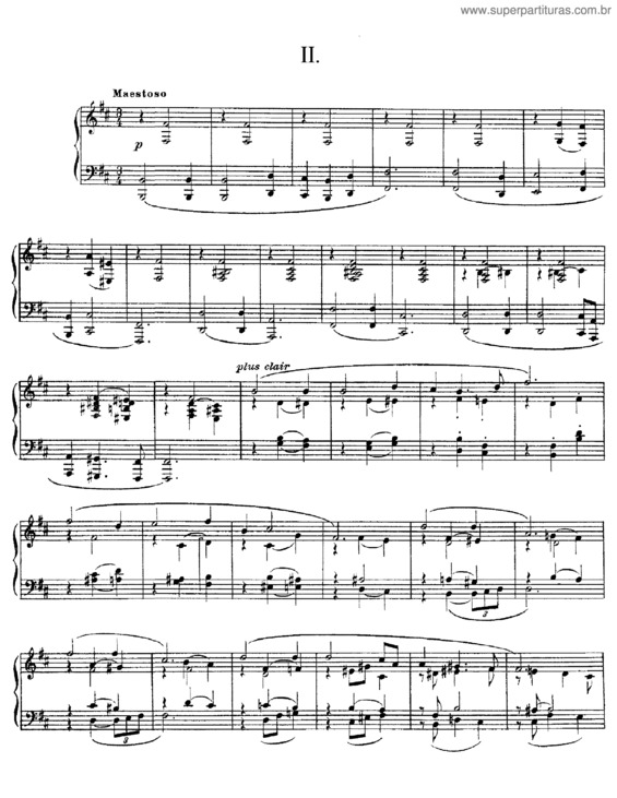 Partitura da música Trois Chorals