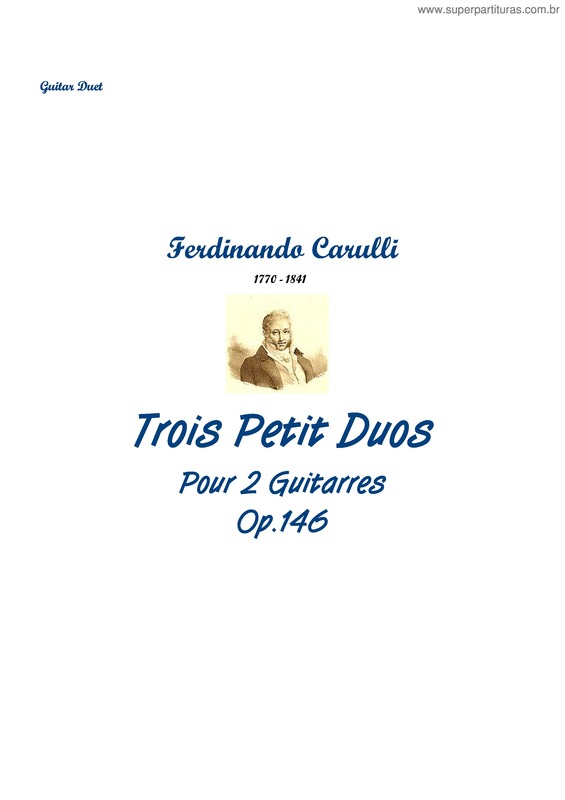 Partitura da música Trois Petit Duos v.3