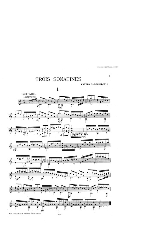 Partitura da música Trois Sonatines