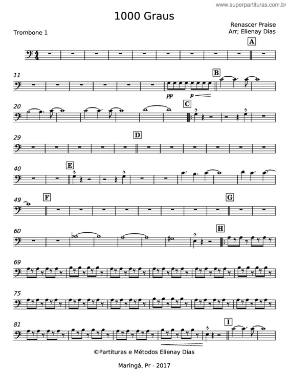 Partitura da música Trombone1