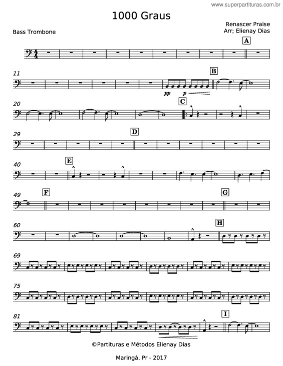 Partitura da música Trombone3