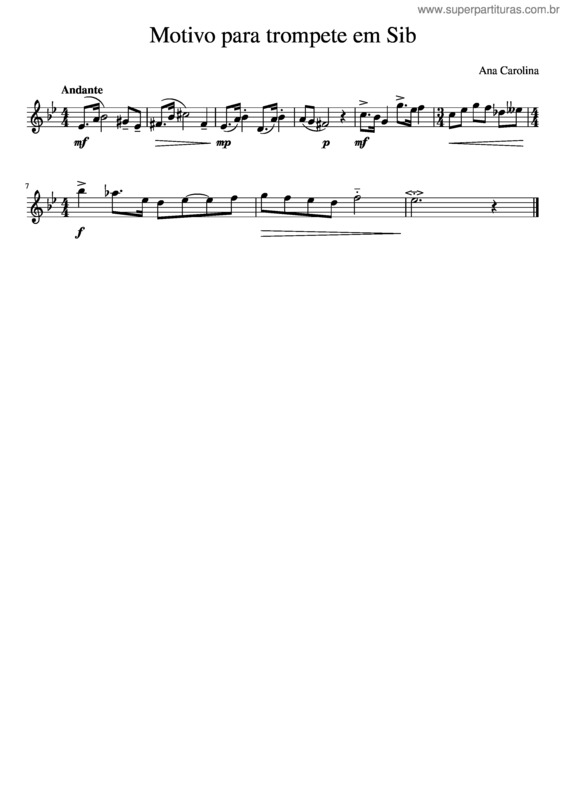 Partitura da música Tromps