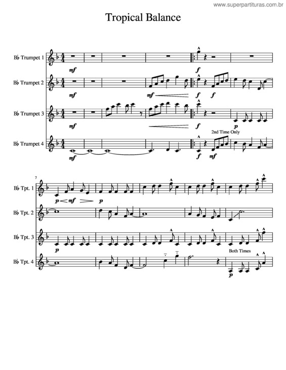 Partitura da música Tropical Balance