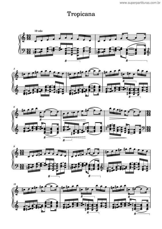 Partitura da música Tropicana v.4