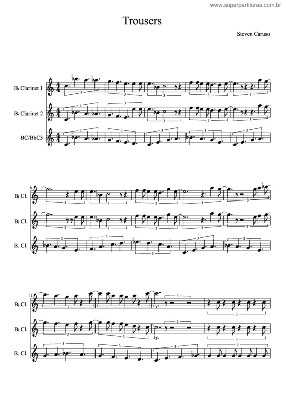 Partitura da música Trousers