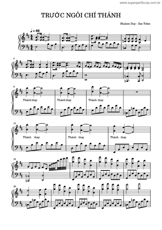 Partitura da música Truoc Ngoi Chi Thanh