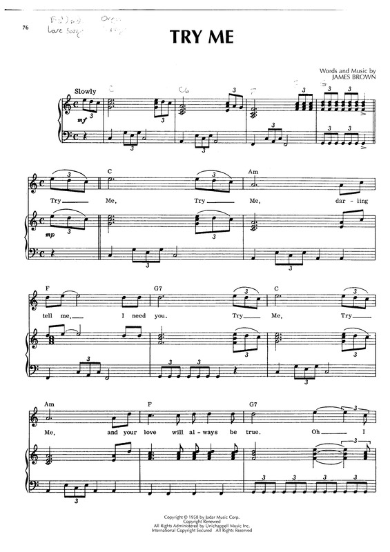 Partitura da música Try Me