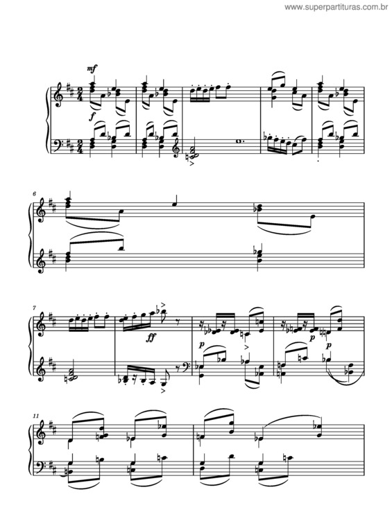 Partitura da música Tschaikowsky Carnaval February