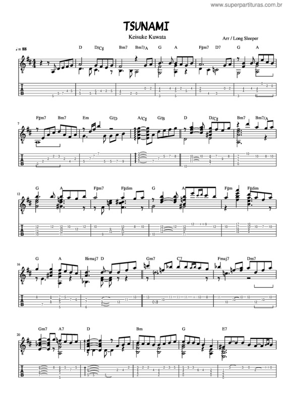 Partitura da música Tsunami v.11