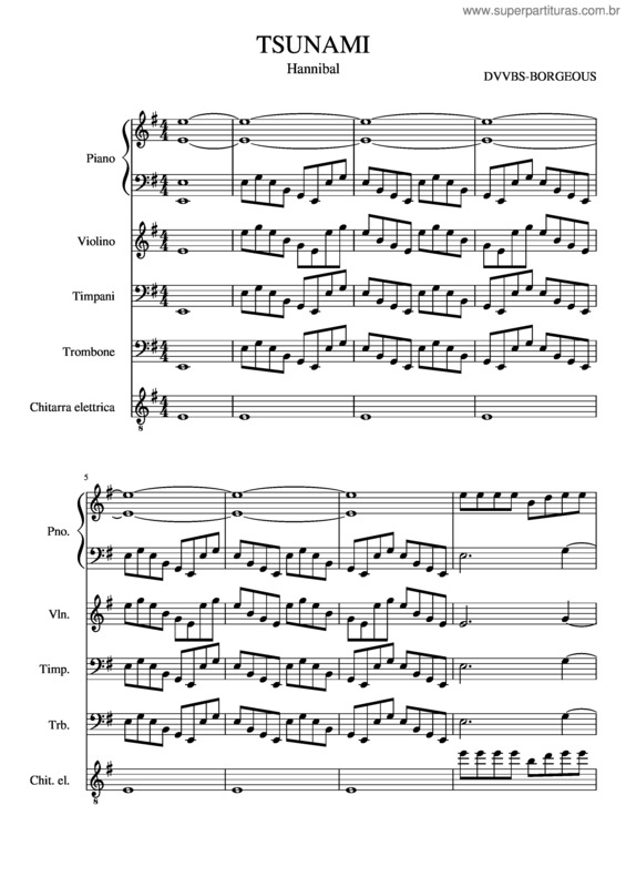 Partitura da música Tsunami v.18