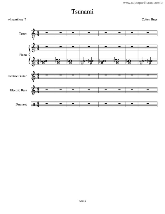 Partitura da música Tsunami v.26