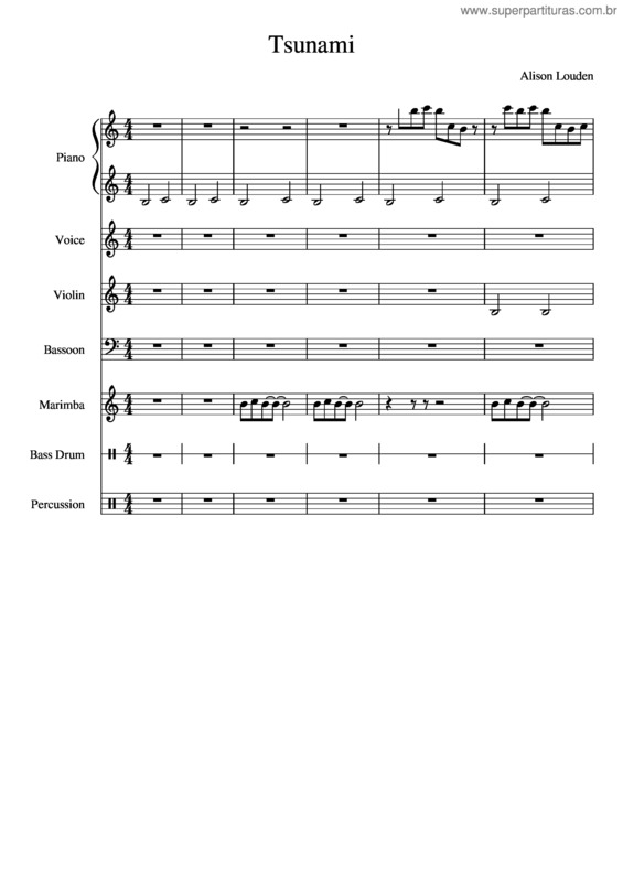 Partitura da música Tsunami v.27