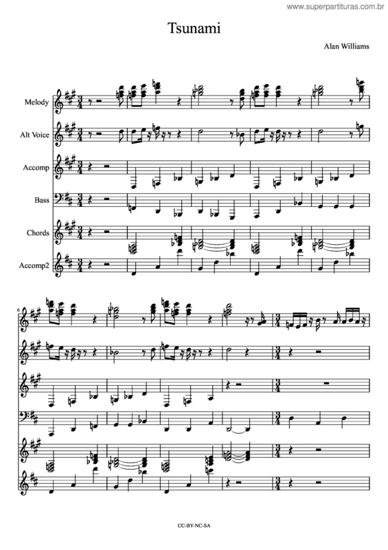 Partitura da música Tsunami v.4