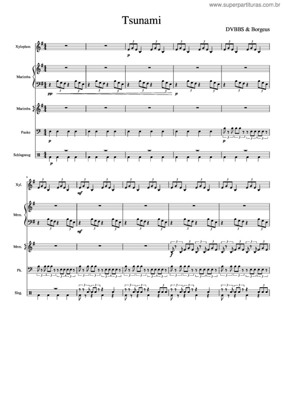 Partitura da música Tsunami v.8