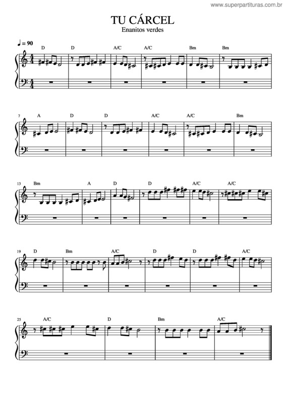 Partitura da música Tu Cárcel v.2