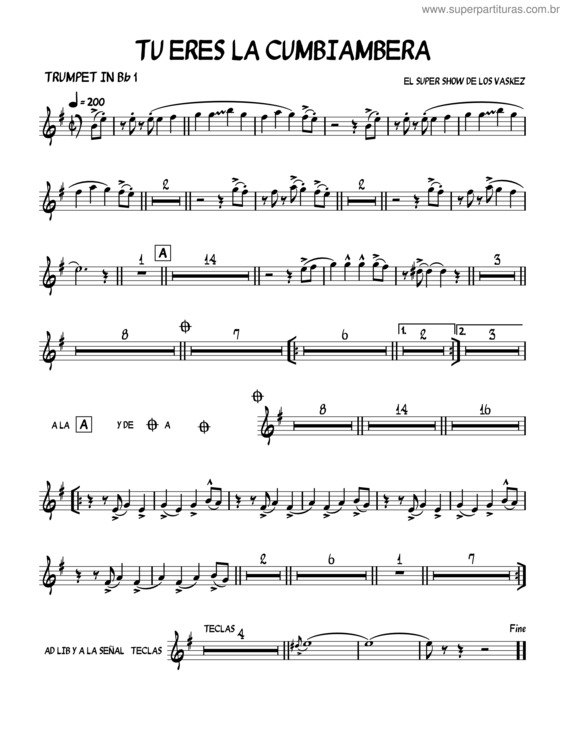 Partitura da música Tu Eres La Cumbiambera