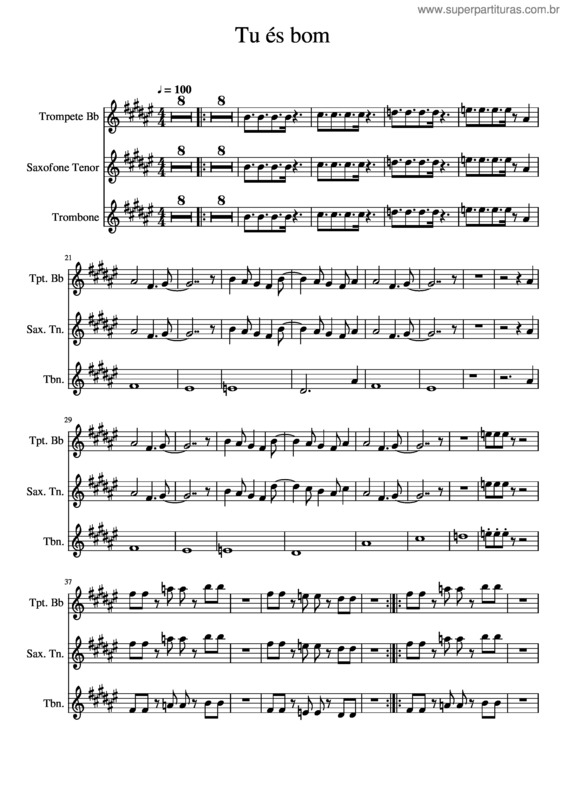 Partitura da música Tu És Bom Grade