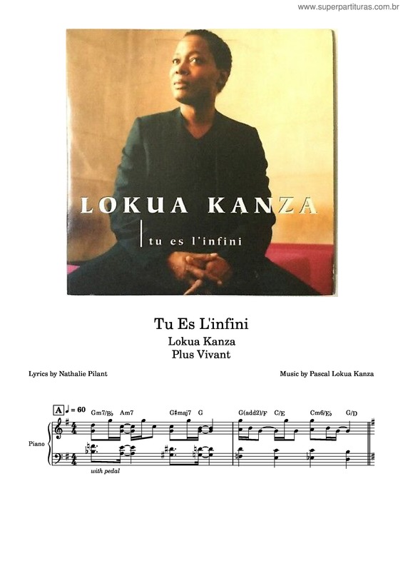 Partitura da música Tu Es L`Infini