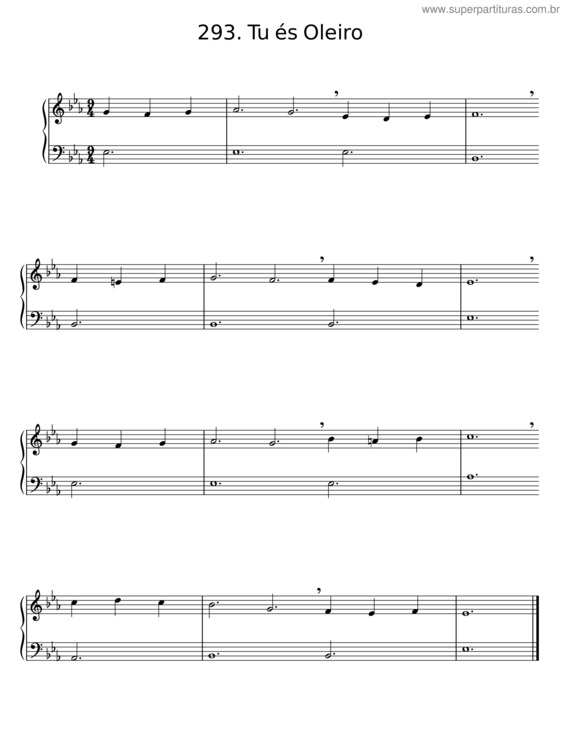 Partitura da música Tu És Oleiro