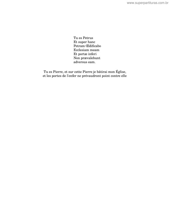 Partitura da música Tu Es Petrus v.18