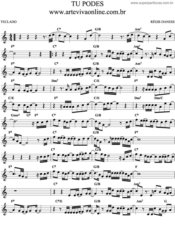 Partitura da música Tu Podes v.2