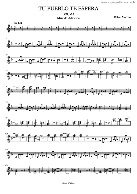 Partitura da música Tu Pueblo Te Espera – Violín