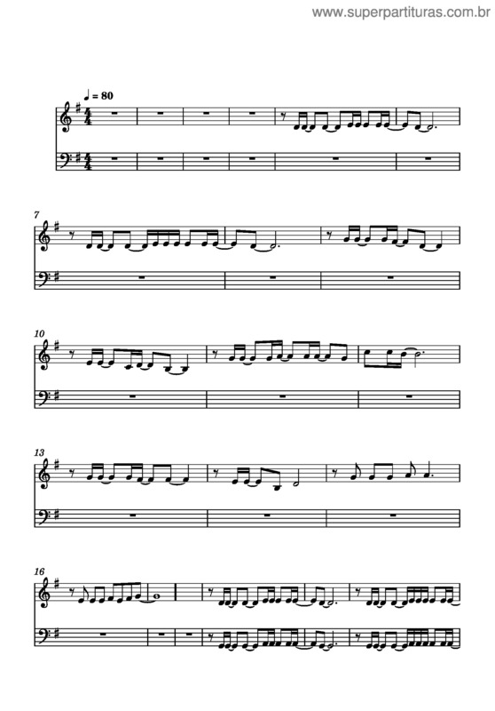 Partitura da música Tua Glória Enche Toda A Terra – Baixo Midi