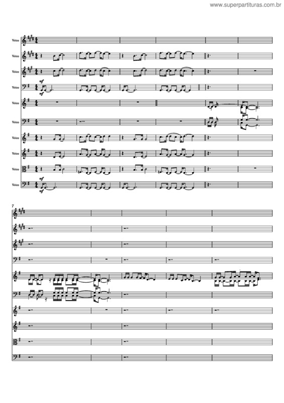 Partitura da música Tua Glória Enche Toda A Terra