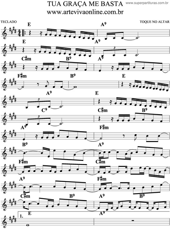 Partitura da música Tua Graça Me Basta v.5