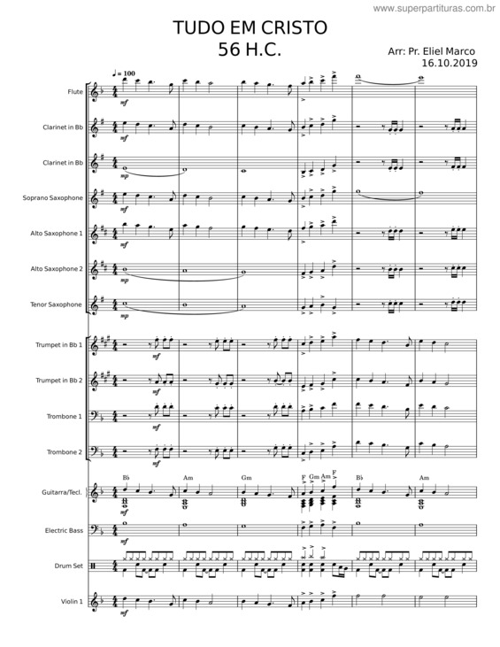 Partitura da música Tudo Em Cristo v.3