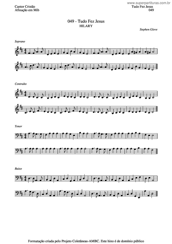 Partitura da música Tudo Fez Jesus v.4