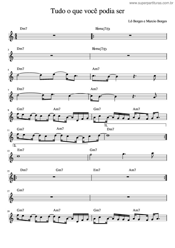 Partitura da música Tudo O Que Você Podia Ser