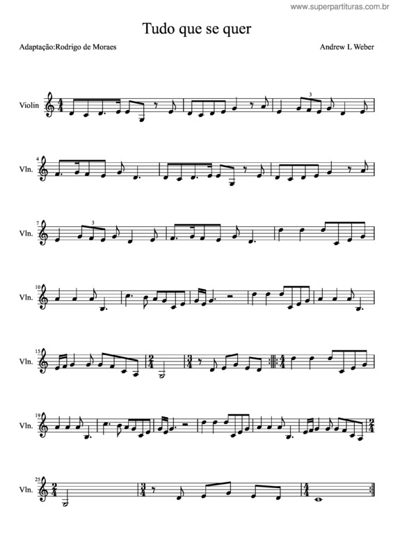 Partitura da música Tudo Que Se Quer v.3
