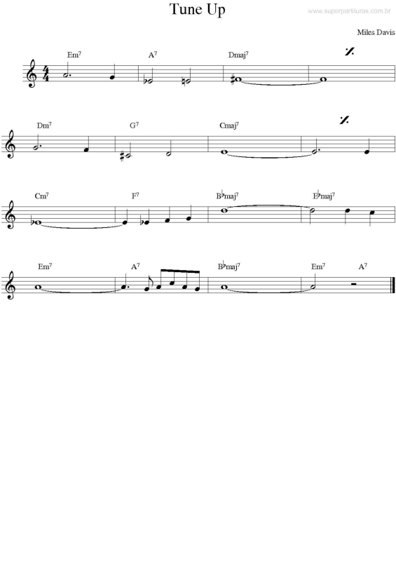 Partitura da música Tune Up