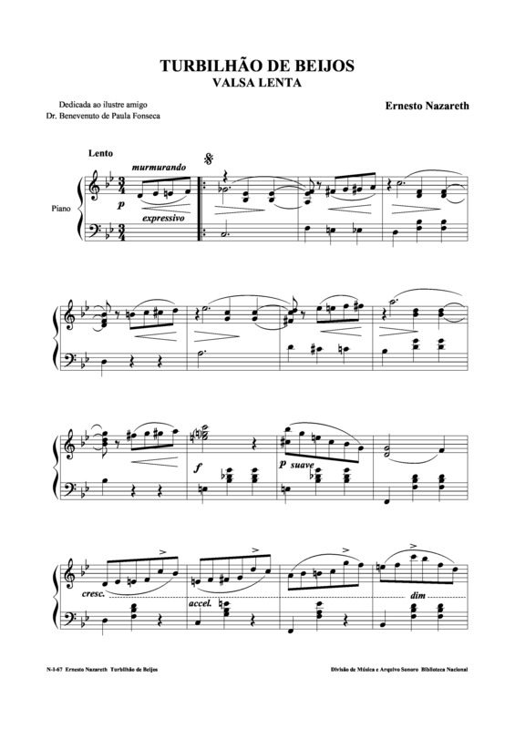 Partitura da música Turbilhão De Beijos v.5