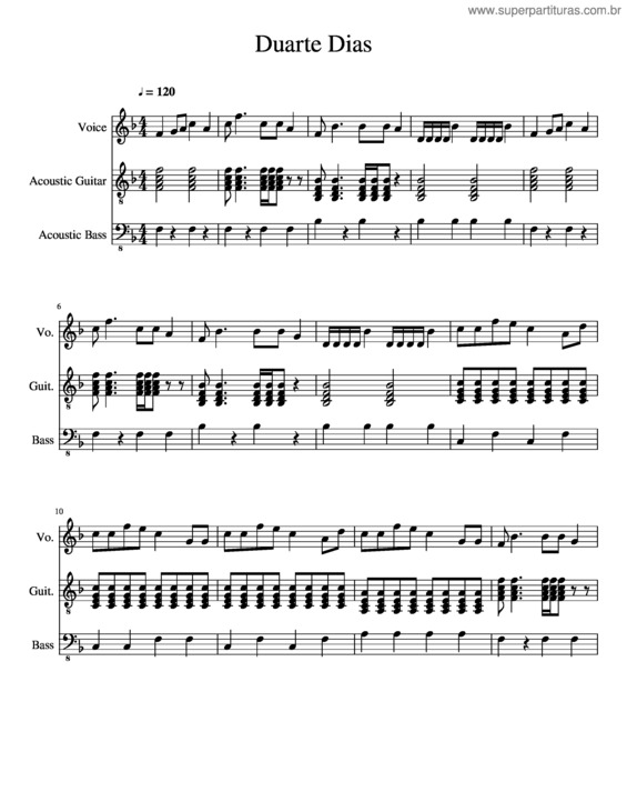 Partitura da música Turma Formação Musical