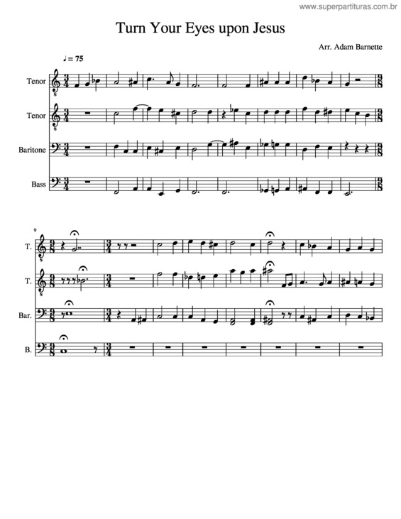 Partitura da música Turn Your Eyes Upon Jesus v.7