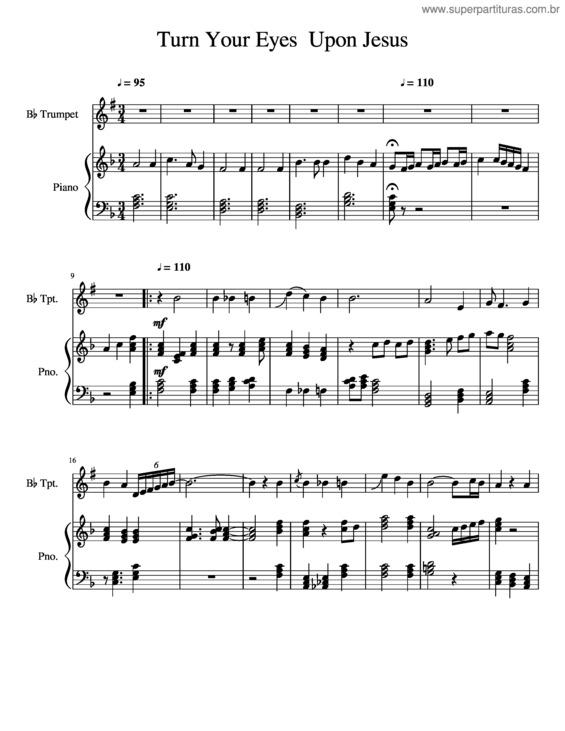Partitura da música Turn Your Eyes Upon Jesus v.8